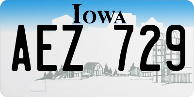 IA license plate AEZ729