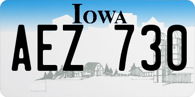 IA license plate AEZ730