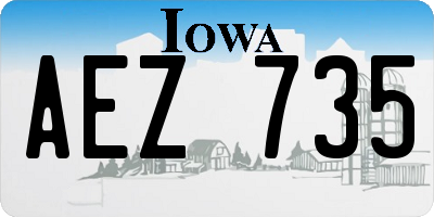 IA license plate AEZ735