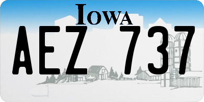 IA license plate AEZ737