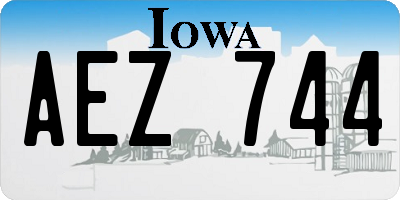 IA license plate AEZ744