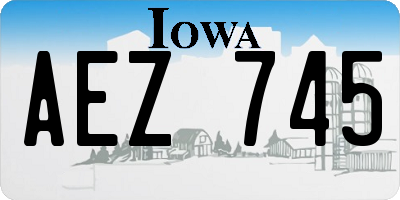 IA license plate AEZ745