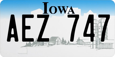IA license plate AEZ747