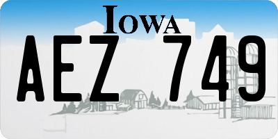 IA license plate AEZ749