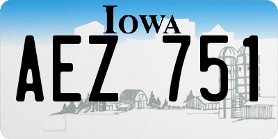 IA license plate AEZ751