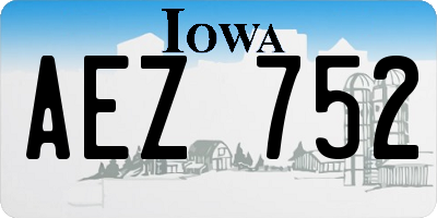 IA license plate AEZ752
