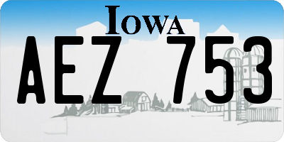 IA license plate AEZ753