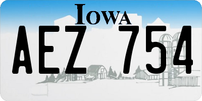 IA license plate AEZ754