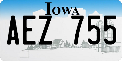 IA license plate AEZ755