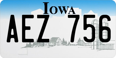 IA license plate AEZ756