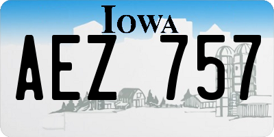 IA license plate AEZ757
