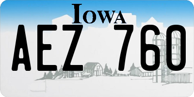 IA license plate AEZ760