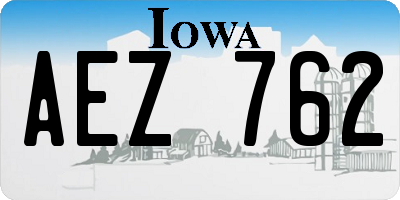 IA license plate AEZ762