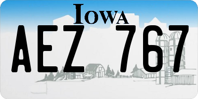 IA license plate AEZ767