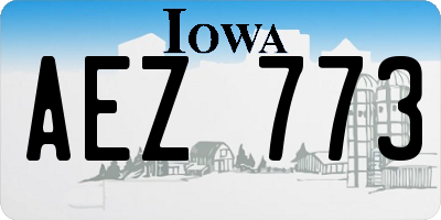 IA license plate AEZ773