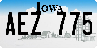 IA license plate AEZ775