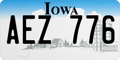 IA license plate AEZ776