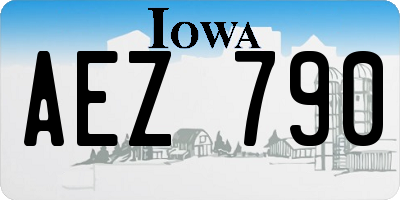 IA license plate AEZ790