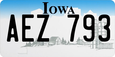 IA license plate AEZ793
