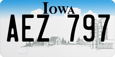 IA license plate AEZ797