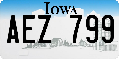IA license plate AEZ799