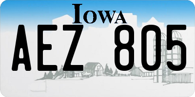 IA license plate AEZ805