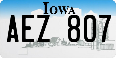 IA license plate AEZ807