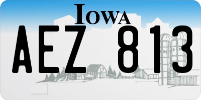 IA license plate AEZ813