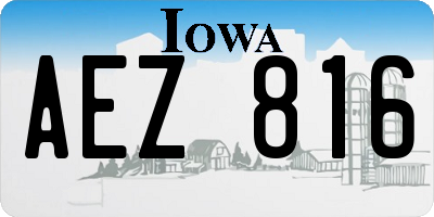 IA license plate AEZ816