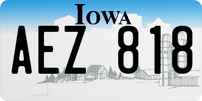 IA license plate AEZ818