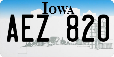 IA license plate AEZ820