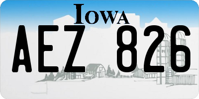 IA license plate AEZ826