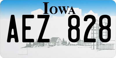 IA license plate AEZ828