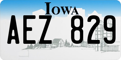 IA license plate AEZ829