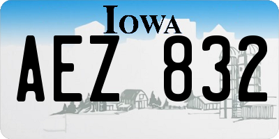 IA license plate AEZ832