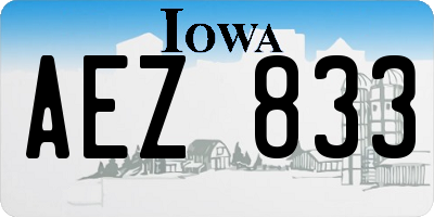 IA license plate AEZ833