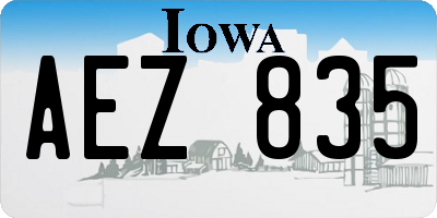 IA license plate AEZ835