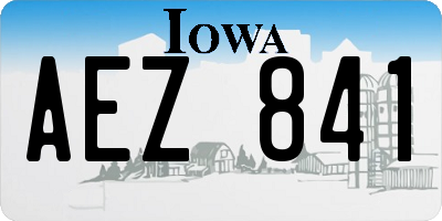 IA license plate AEZ841