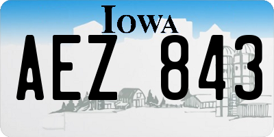 IA license plate AEZ843