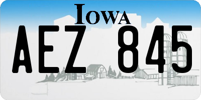 IA license plate AEZ845