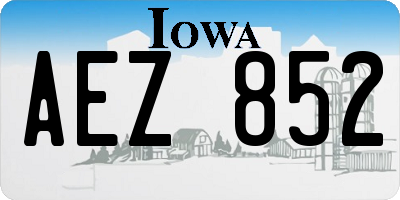 IA license plate AEZ852