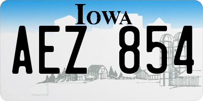 IA license plate AEZ854