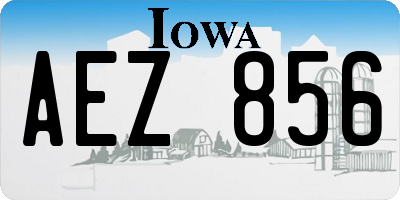 IA license plate AEZ856