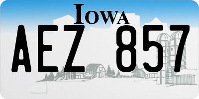 IA license plate AEZ857