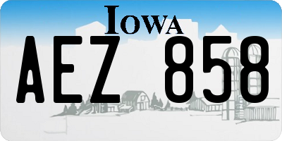 IA license plate AEZ858