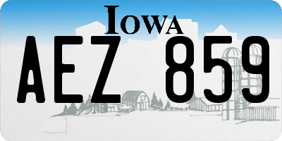 IA license plate AEZ859