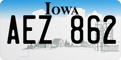 IA license plate AEZ862
