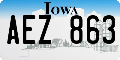 IA license plate AEZ863