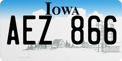 IA license plate AEZ866