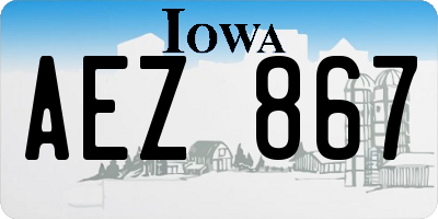 IA license plate AEZ867